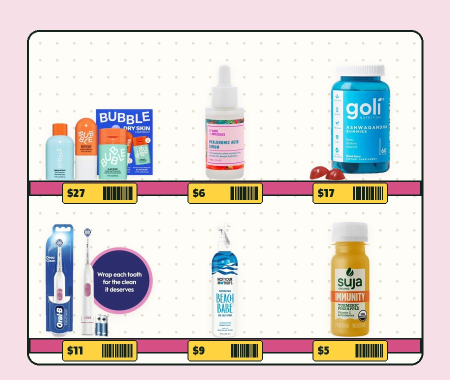 Shelf in aisle 2, Health & Beauty